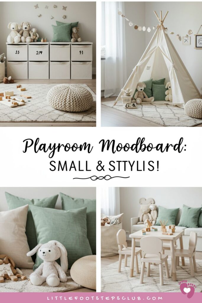 Neutral & Stylish Small Playroom Design
